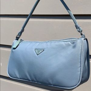 RARE baby blue mini nylon Prada baguette 💙